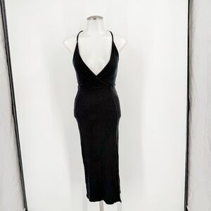 Forever 21 Black Sleeveless Halter Bodycon Dress